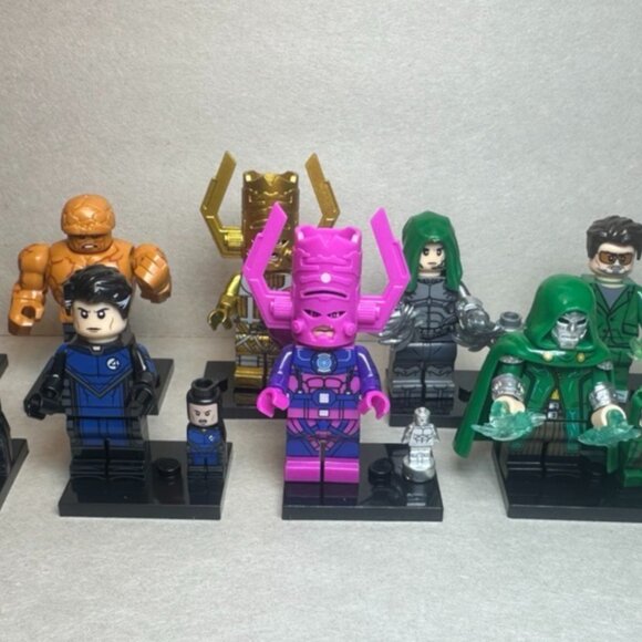 Other - Custom Printed MOC Fantastic Four, Silver Surfer, Galactus Minifigures 10 Pack